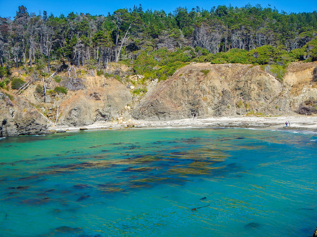 Strump beach on Salt Point Trail hike in North Bay of San Francisco, California