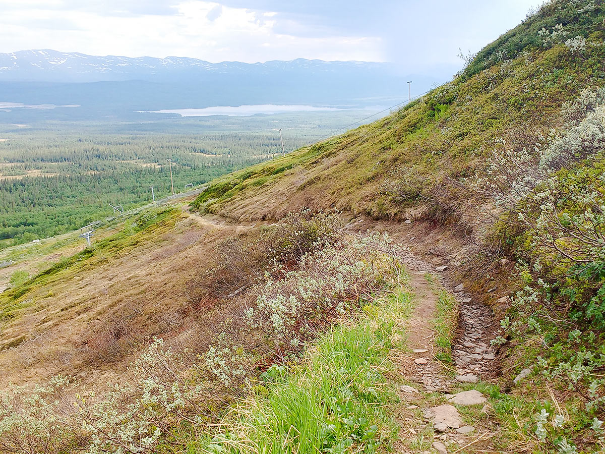 Trail of Välliste runt hike in Åre, Sweden