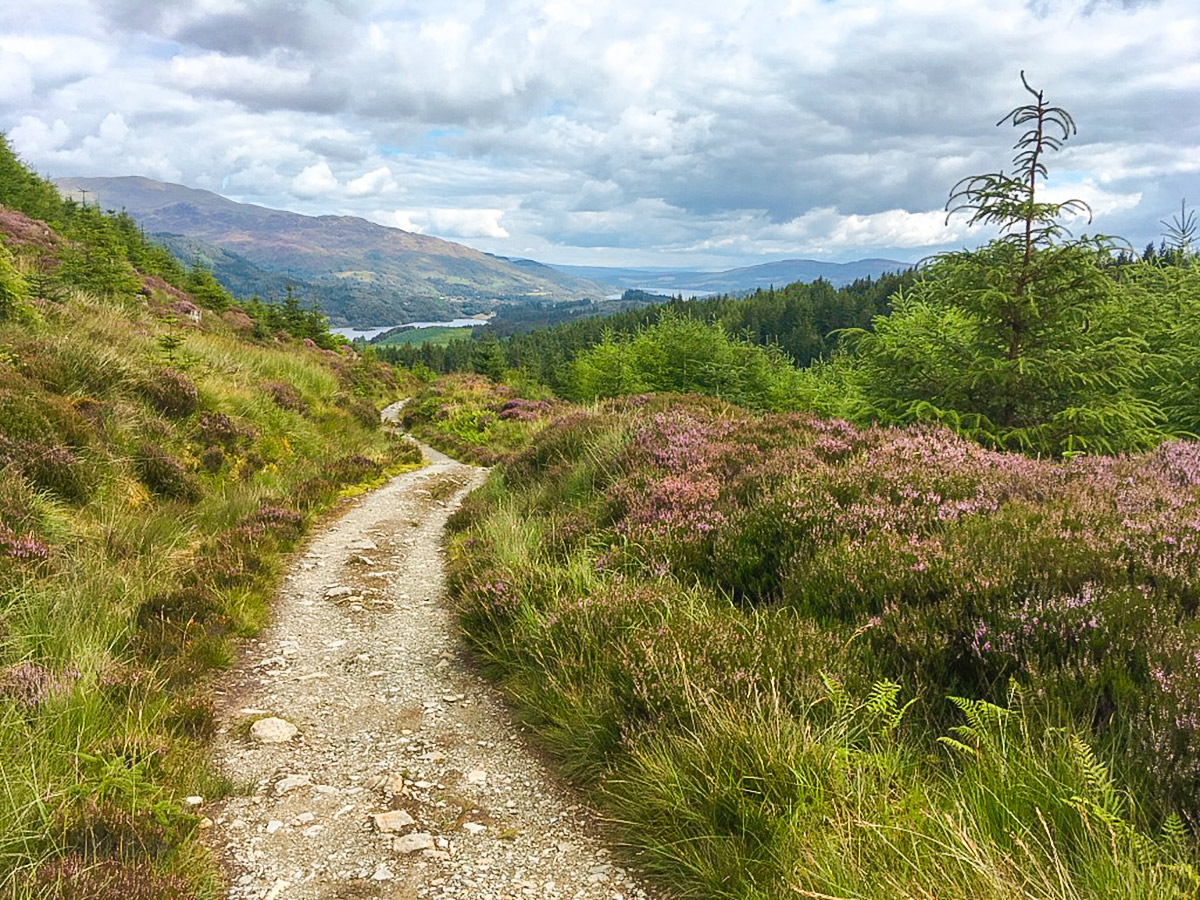 Beautiful views on Ben Venue hike in Loch Lomond and The Trossachs region in Scotland