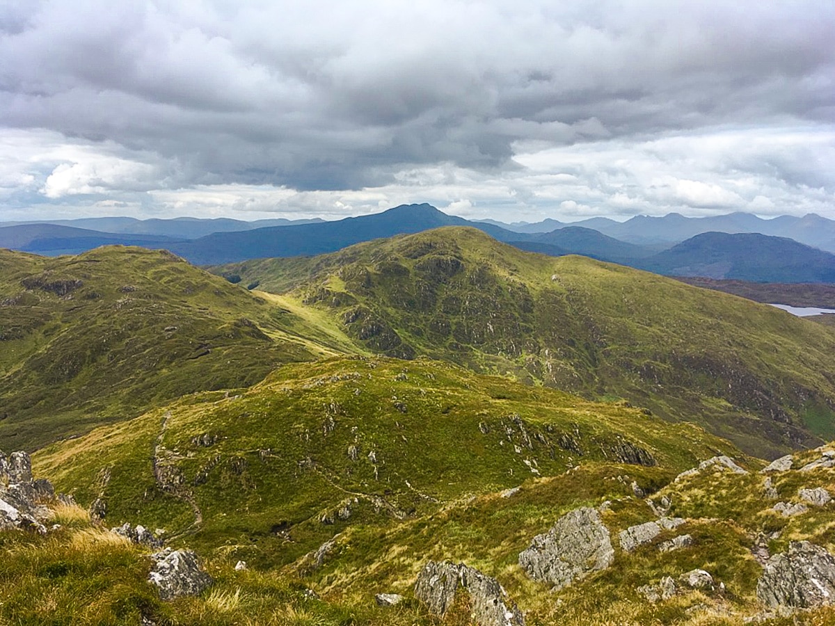 Ben Lomond view from Ben Venue hike in Loch Lomond and The Trossachs region in Scotland