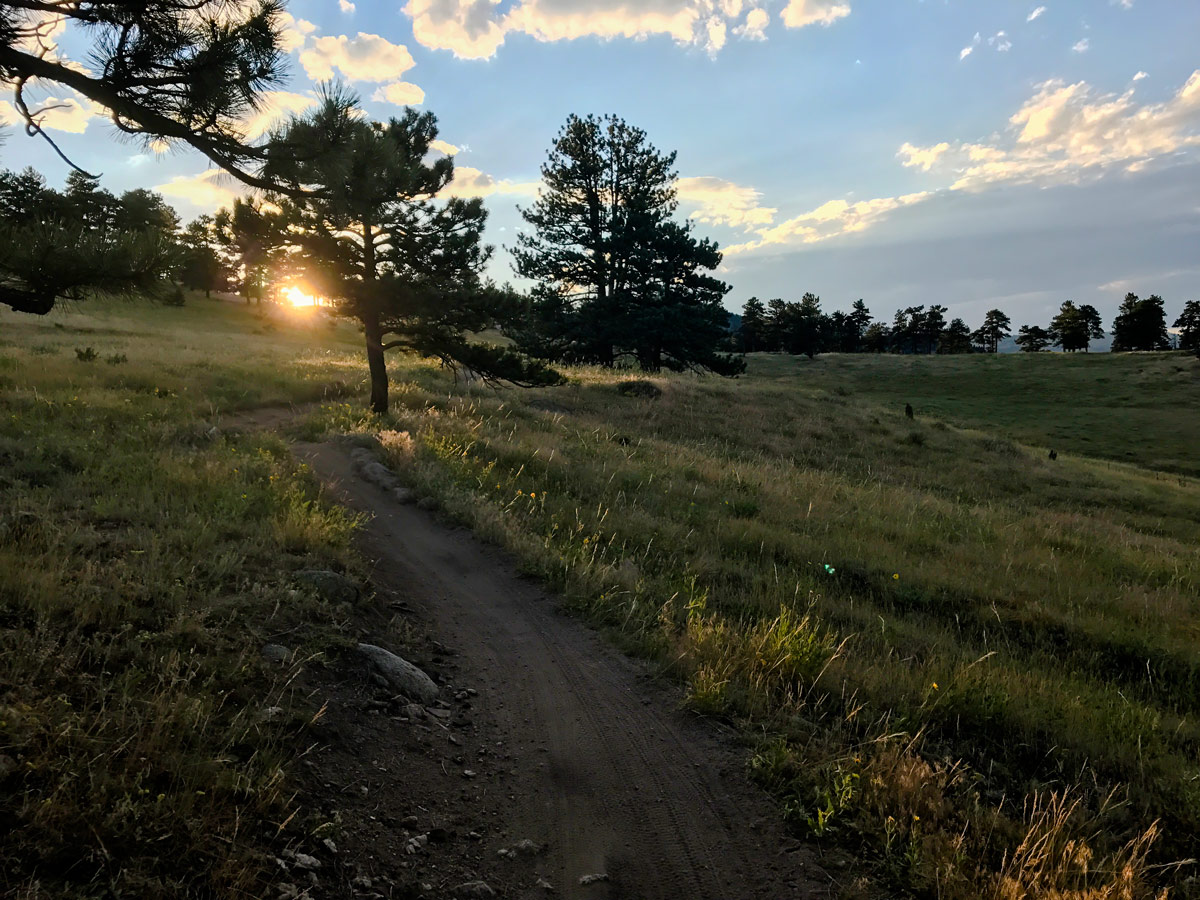 Views on Betasso Preserve mountain biking trail near Boulder, Colorado
