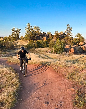 Heil Ranch mountain biking trail near Boulder, Colorado