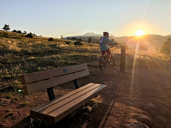 Scenery on Heil Ranch mountain biking trail near Boulder, Colorado