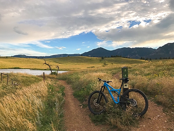 Marshall Mesa mountain biking trail near Boulder, Colorado