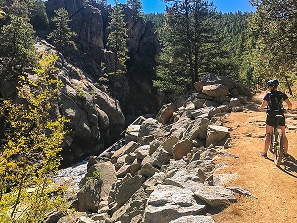 Scenery of Walker Ranch Loop MTB trail near Boulder, Colorado