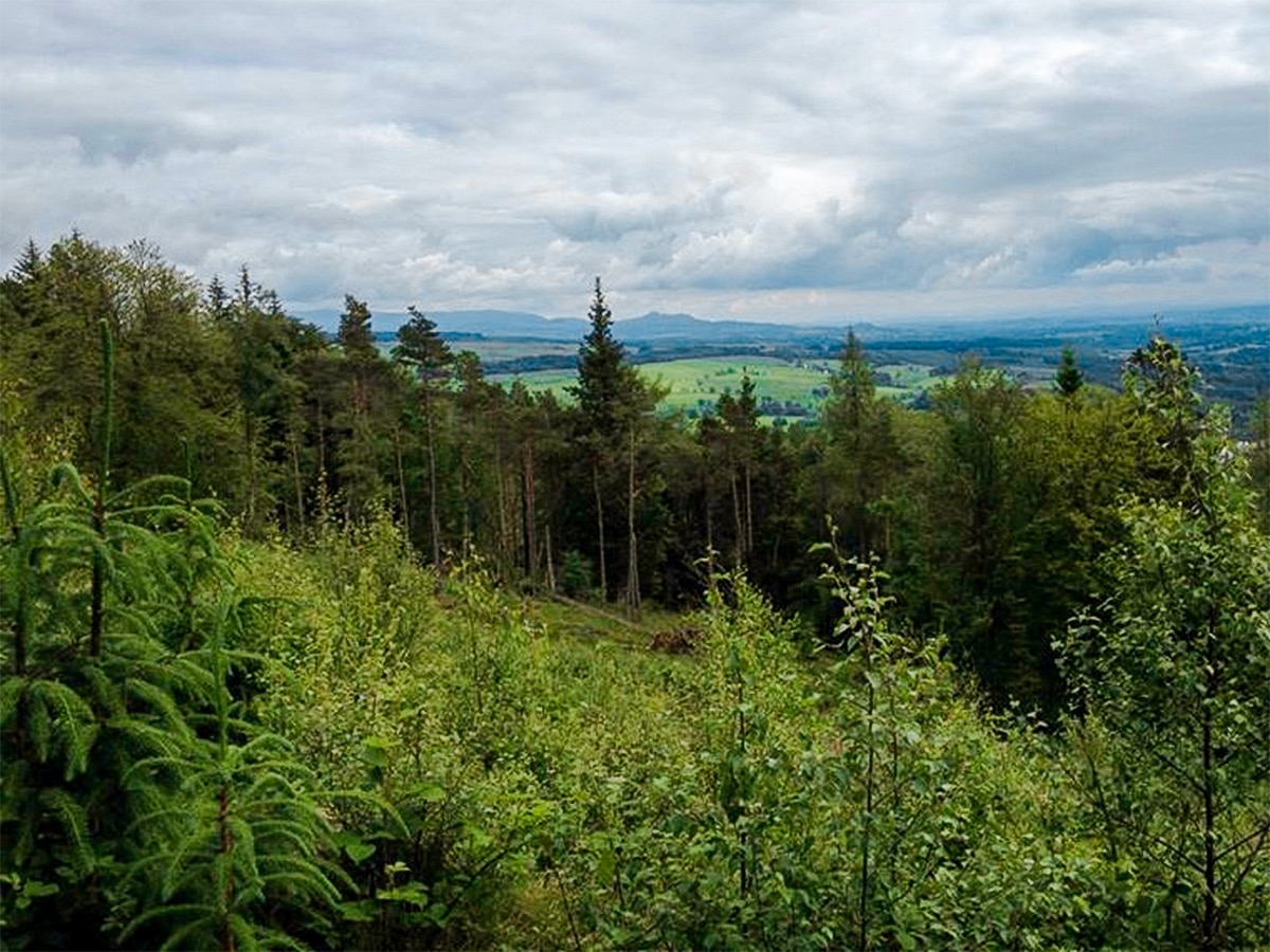Panoramic views on Callander Crags hike in Loch Lomond and The Trossachs region in Scotland