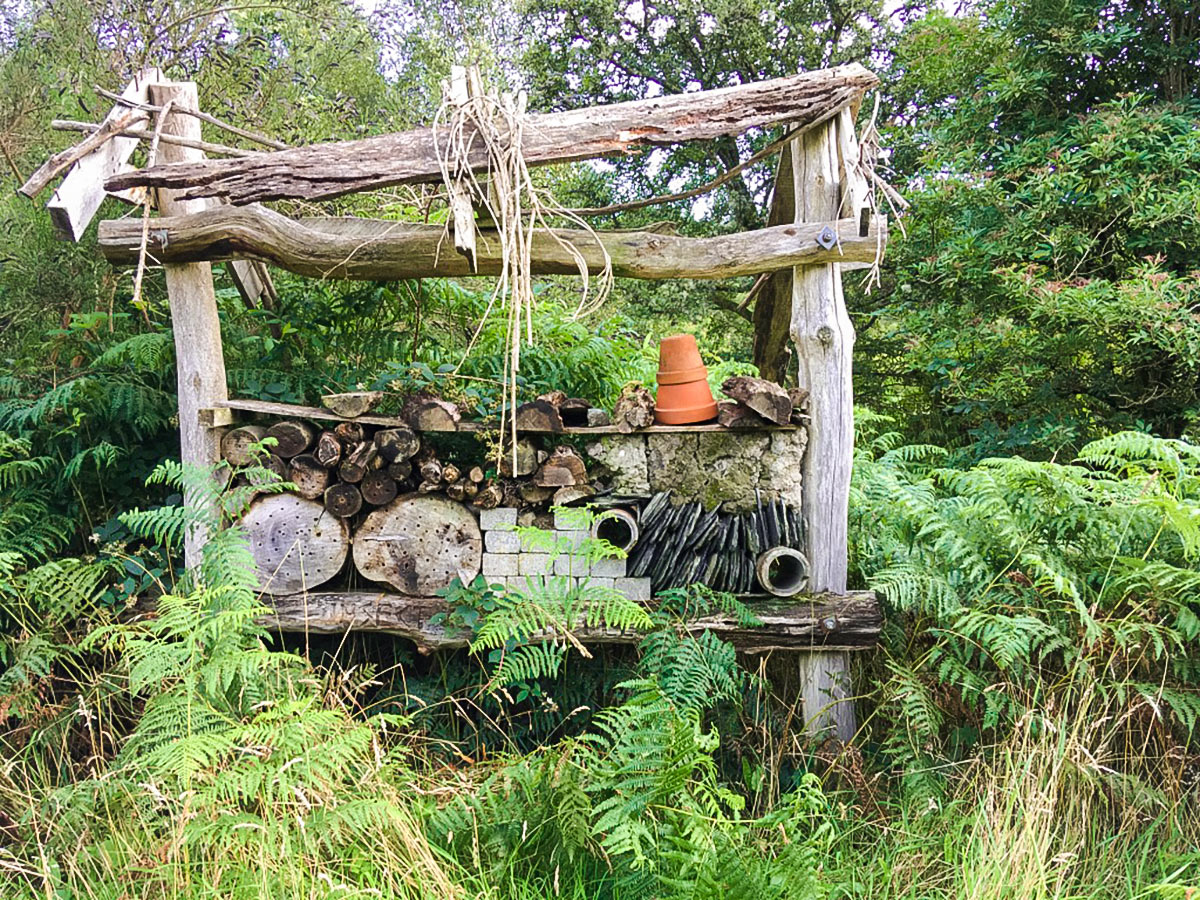 Bug hotel as seen from Cashel Forest hike in Loch Lomond and The Trossachs region in Scotland