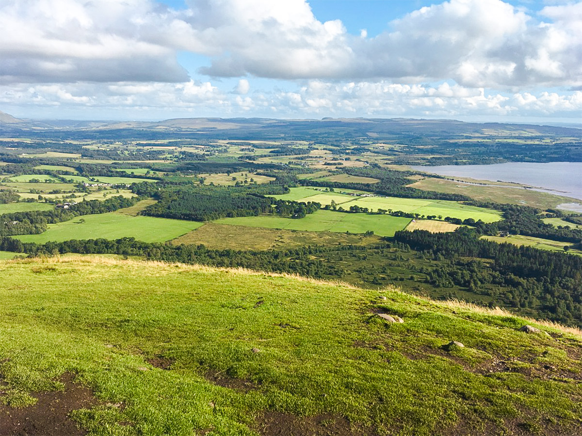 Plains to the south of Conic Hill hike in Loch Lomond and The Trossachs region in Scotland