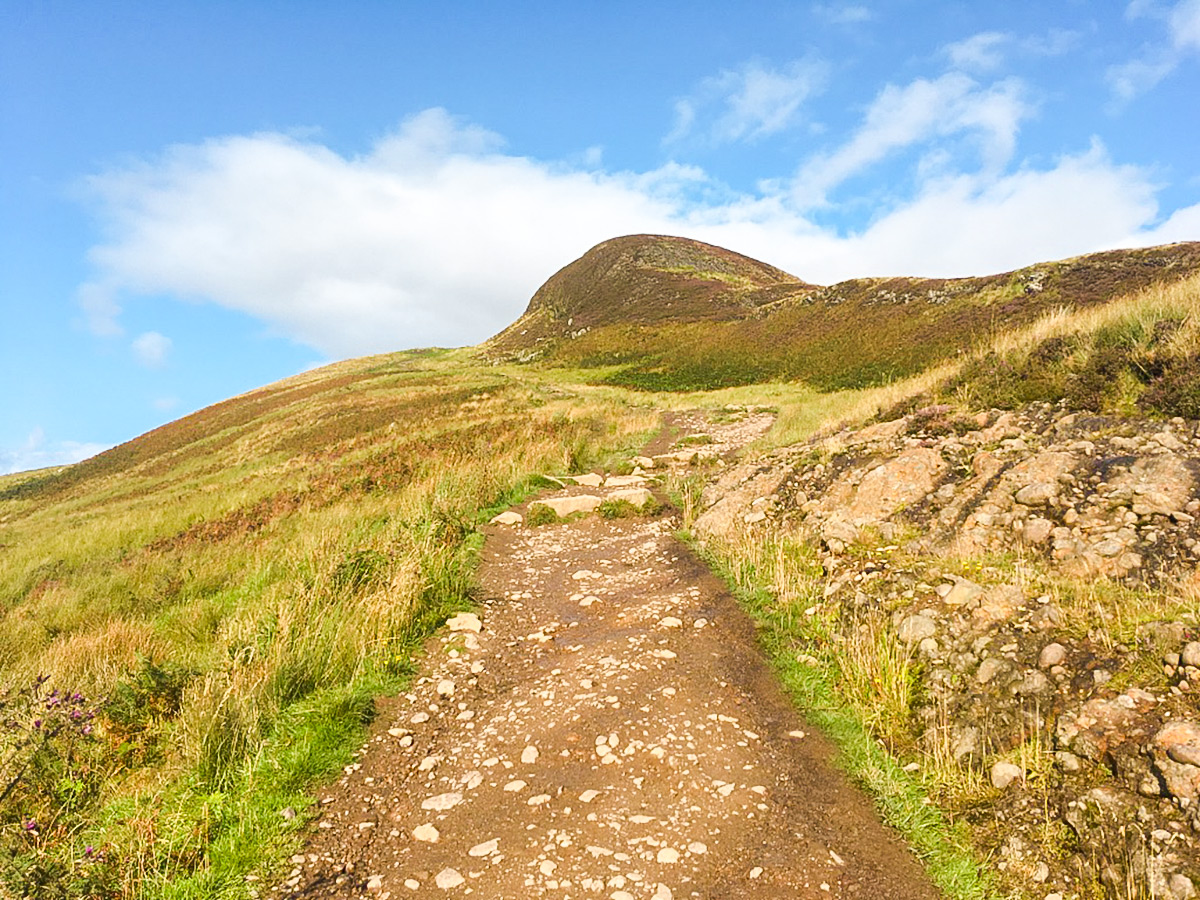 Ascent on Conic Hill hike in Loch Lomond and The Trossachs region in Scotland