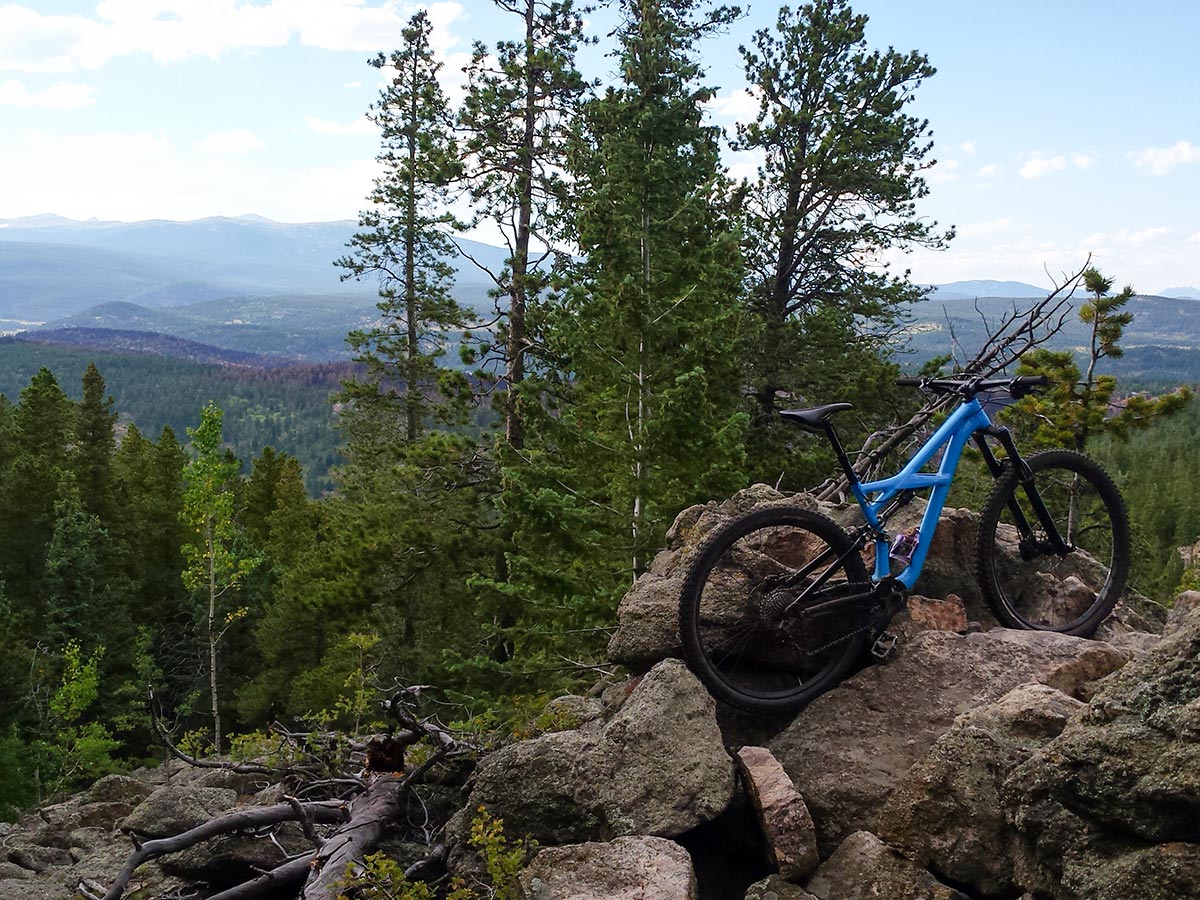 Overlook on East Mag Dot Trails mountain biking trail near Boulder, Colorado