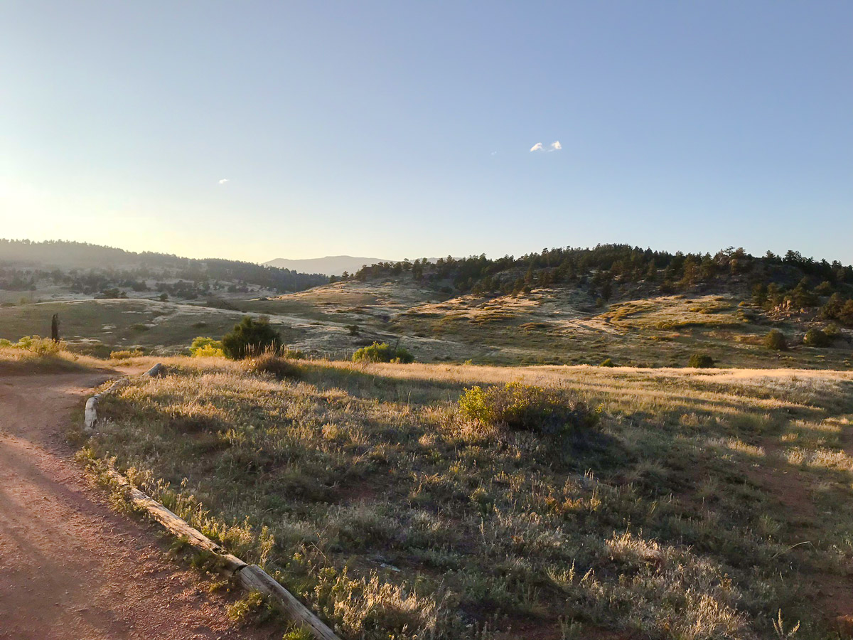 Great path of Heil Ranch mountain biking trail near Boulder, Colorado