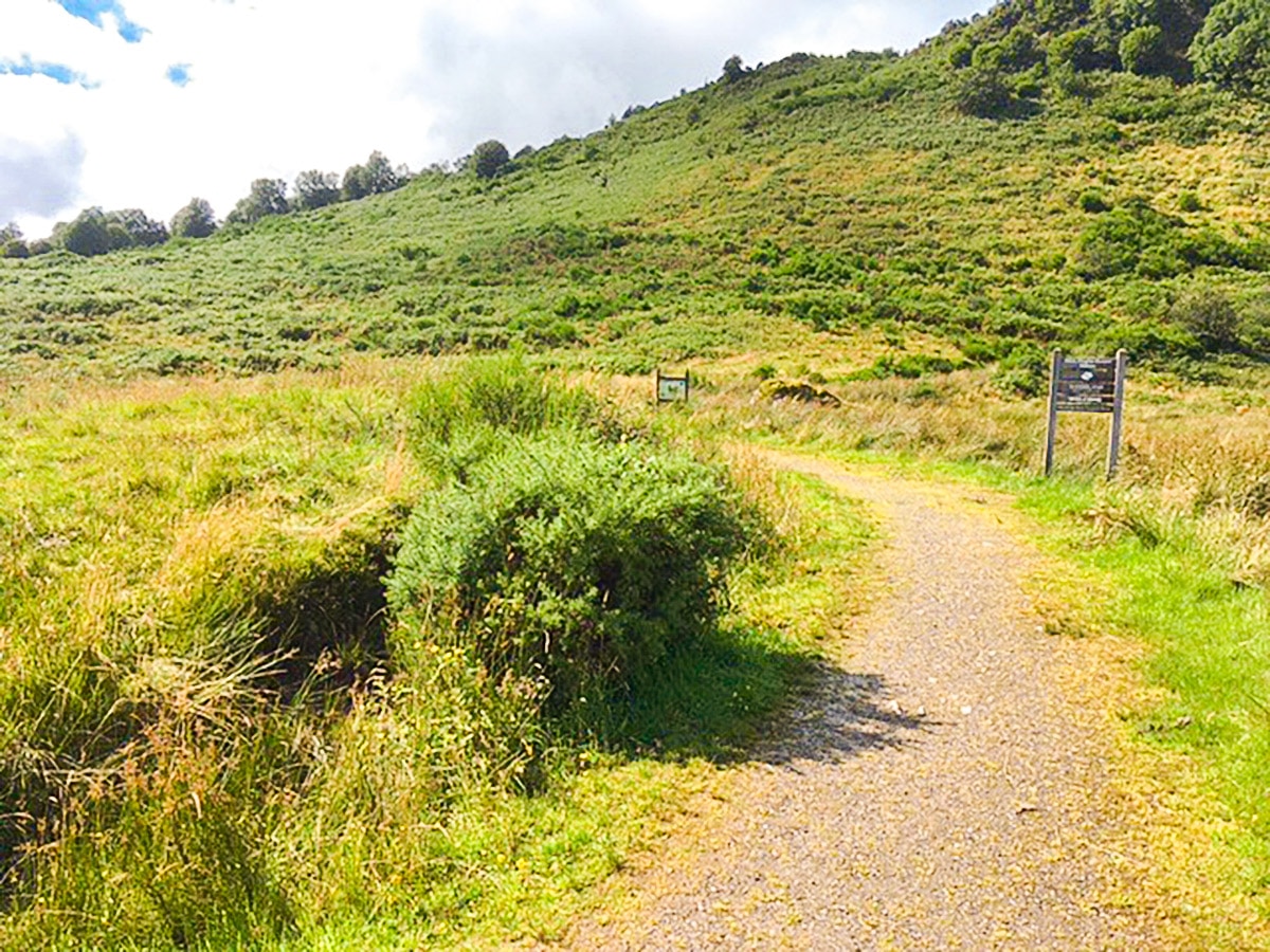 Great views on Loch Venachar hike in Loch Lomond and The Trossachs region in Scotland