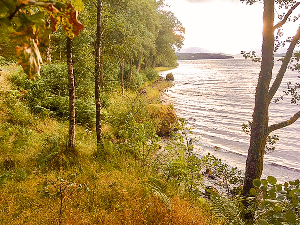 South shore views on Loch Venachar hike in Loch Lomond and The Trossachs region in Scotland