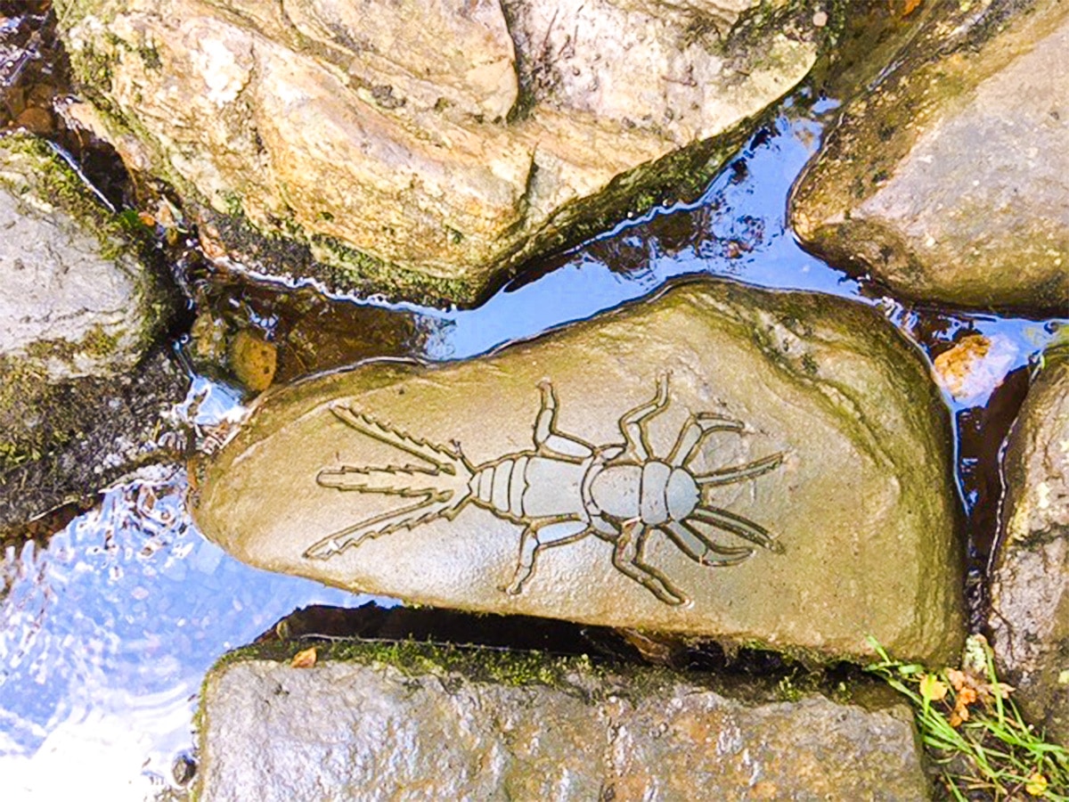 Stepping stones on Loch Venachar hike in Loch Lomond and The Trossachs region in Scotland