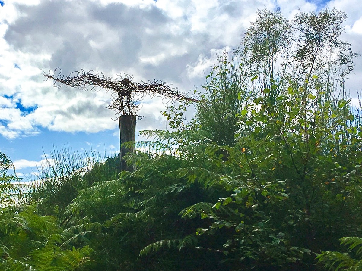 Osprey sculpture on Lochan Spling hike in Loch Lomond and The Trossachs region in Scotland