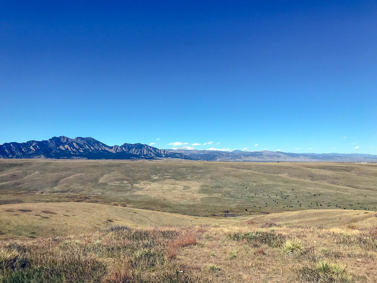 Overview of Dirty Bismark - Marshall Mesa MTB trail near Boulder, Colorado