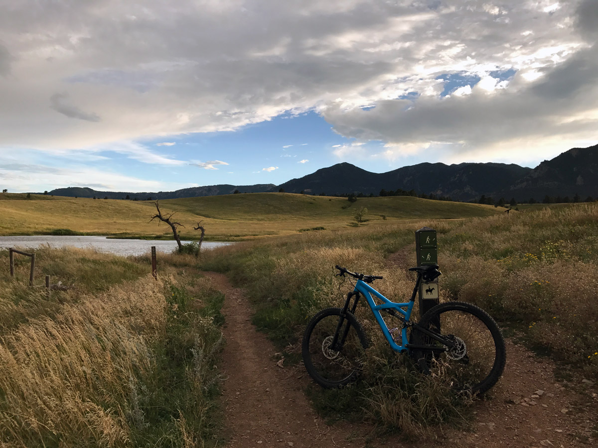 Views on Marshall Mesa MTB trail near Boulder, Colorado