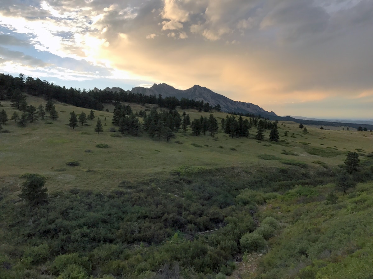Doudy Draw Trail on Marshall Mesa MTB trail near Boulder, Colorado
