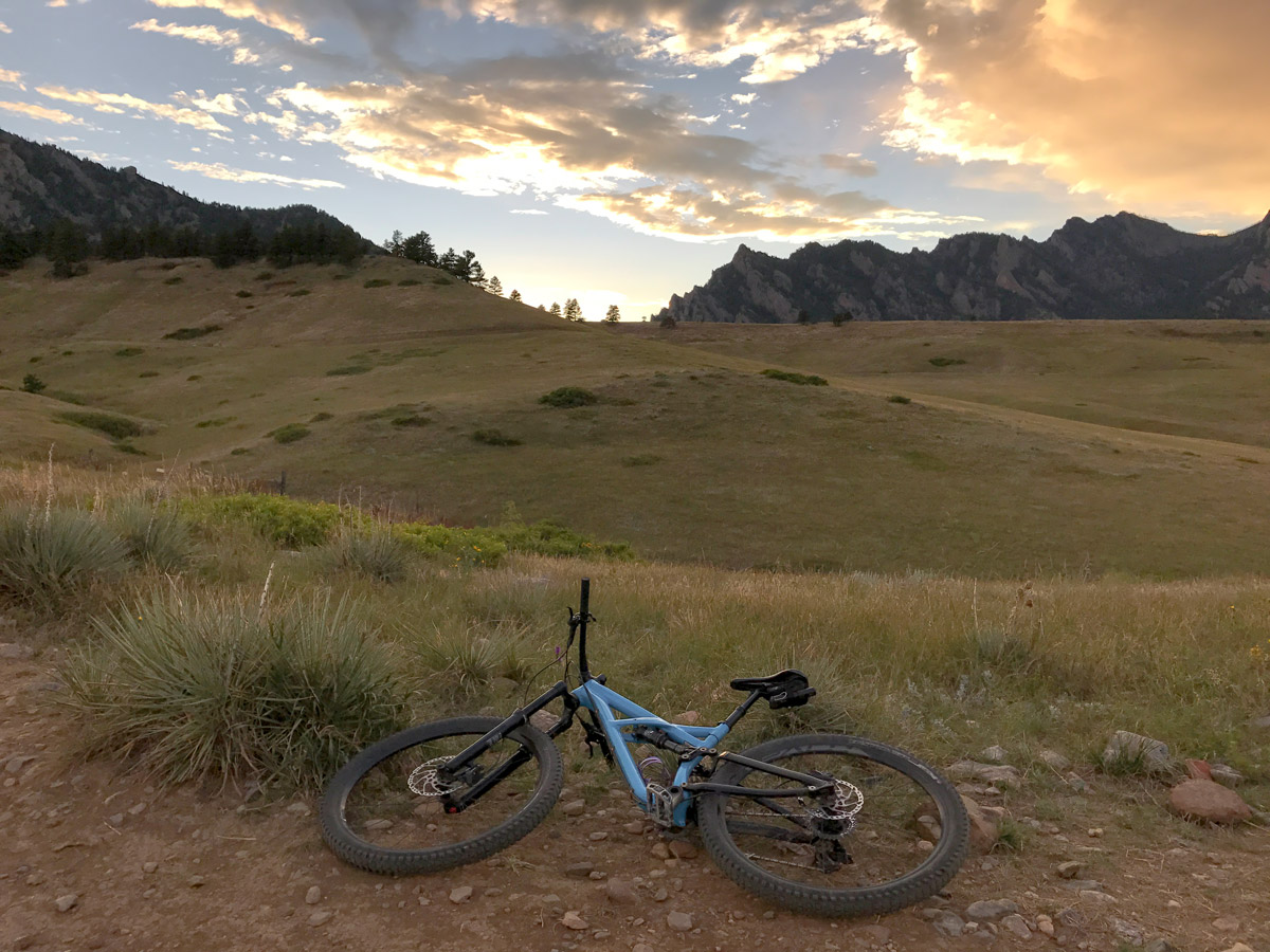 Springbrook Trail on Marshall Mesa MTB trail near Boulder, Colorado