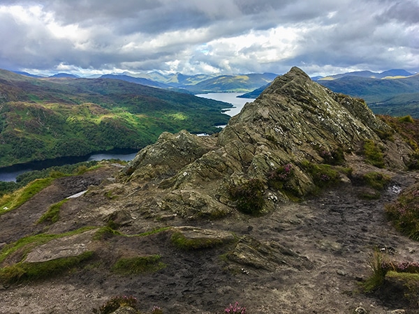 Scenery of Ben A'an hike in Loch Lomond and The Trossachs area in Scotland