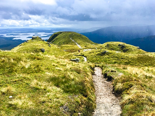 Great views on Ben Lomond hike in Loch Lomond and The Trossachs area in Scotland