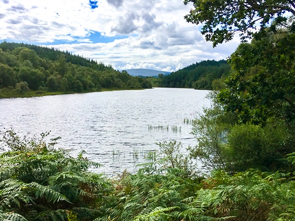 Scenery of Lochan Spling hike in Loch Lomond and The Trossachs area in Scotland