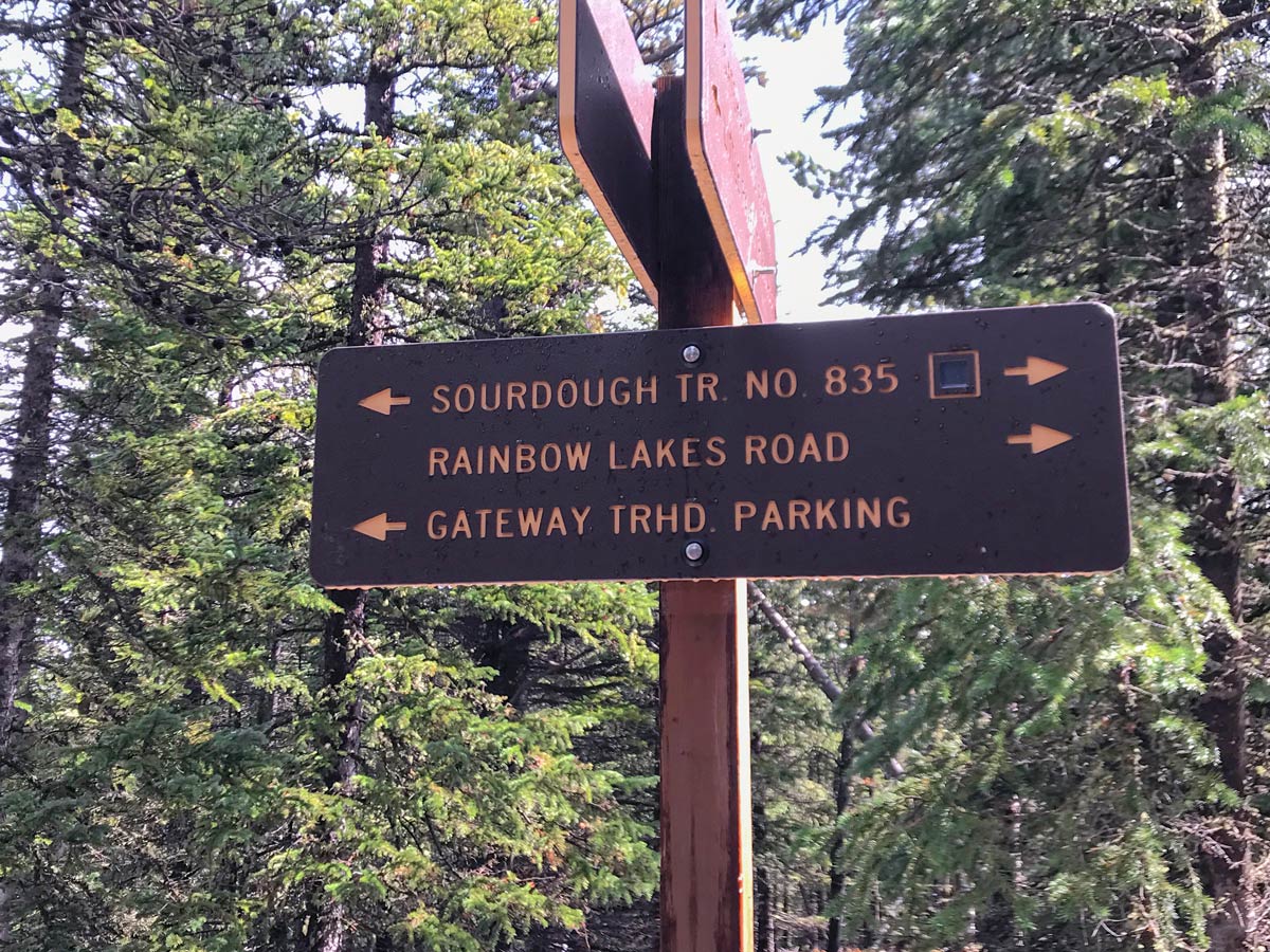 Sign on South Sourdough mountain biking trail near Boulder, Colorado