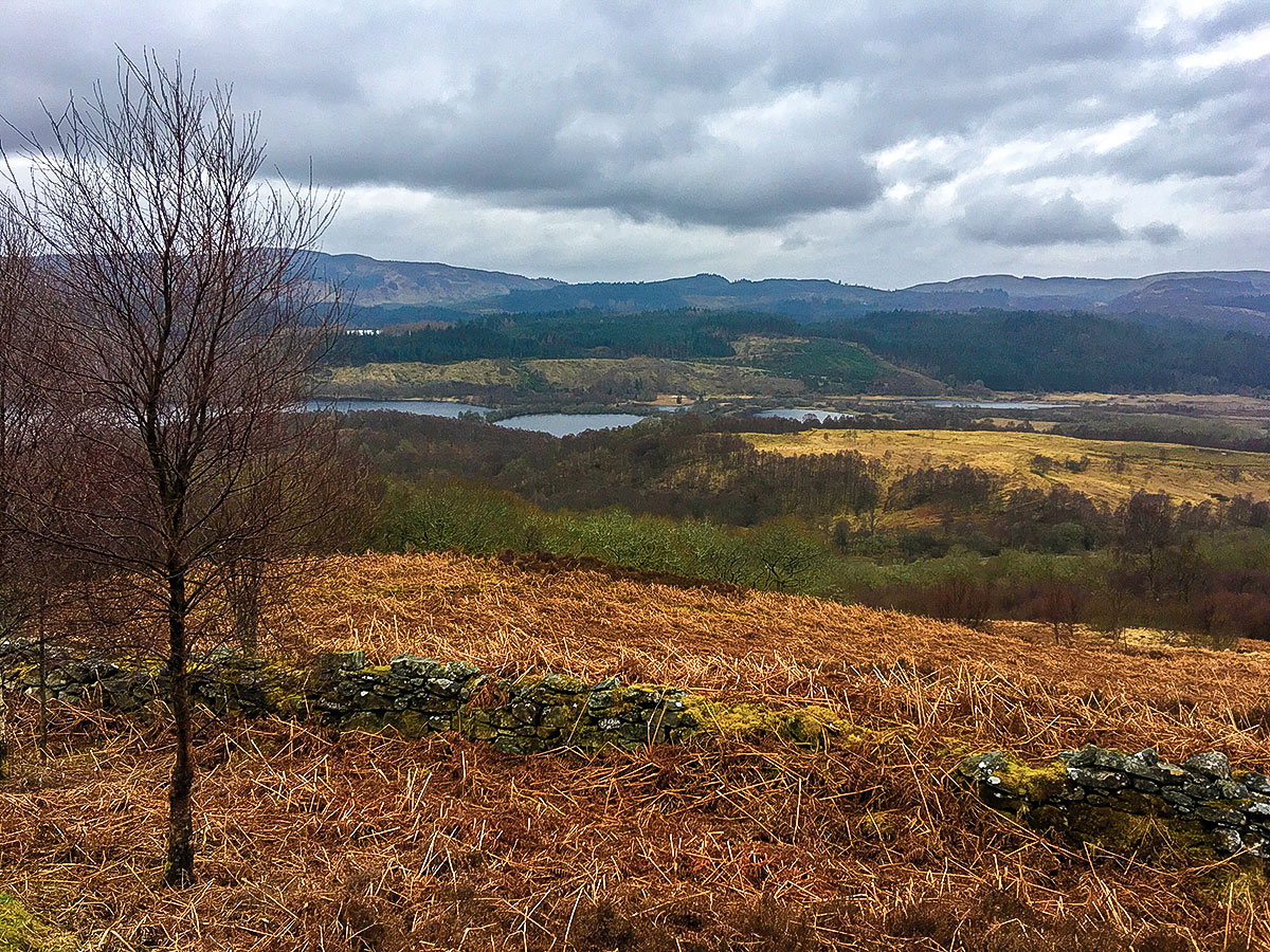 Loch Venachar views on The Great Trossachs Path 2 hike in Loch Lomond and The Trossachs region in Scotland