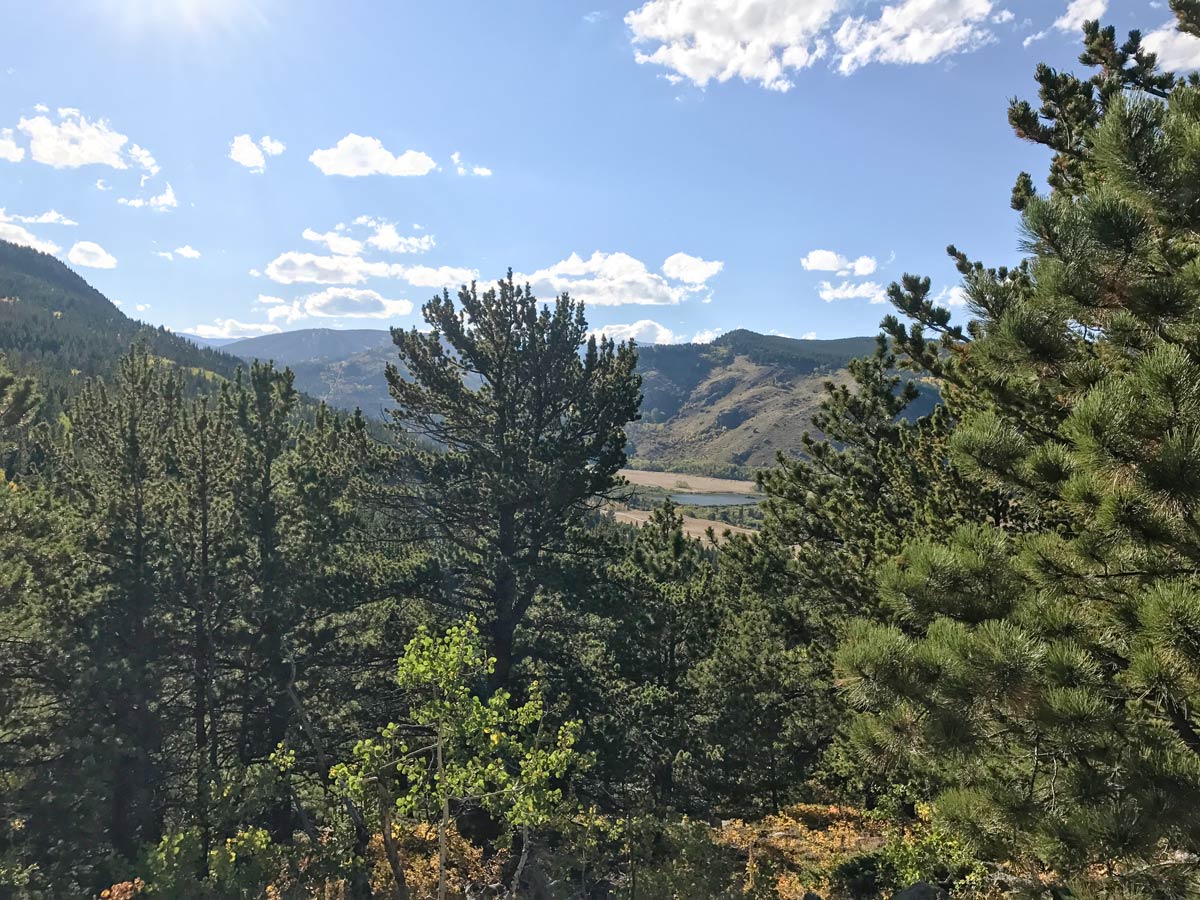 Lookout trail on West Magnolia mountain biking trail near Boulder, Colorado