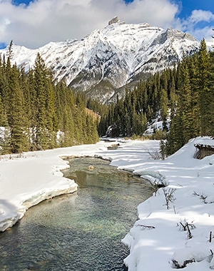 Goat Creek to Banff Springs XC ski trail in Canmore and Banff National Park