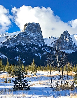 Canmore Nordic Centre XC ski trail in Canmore near Banff National Park