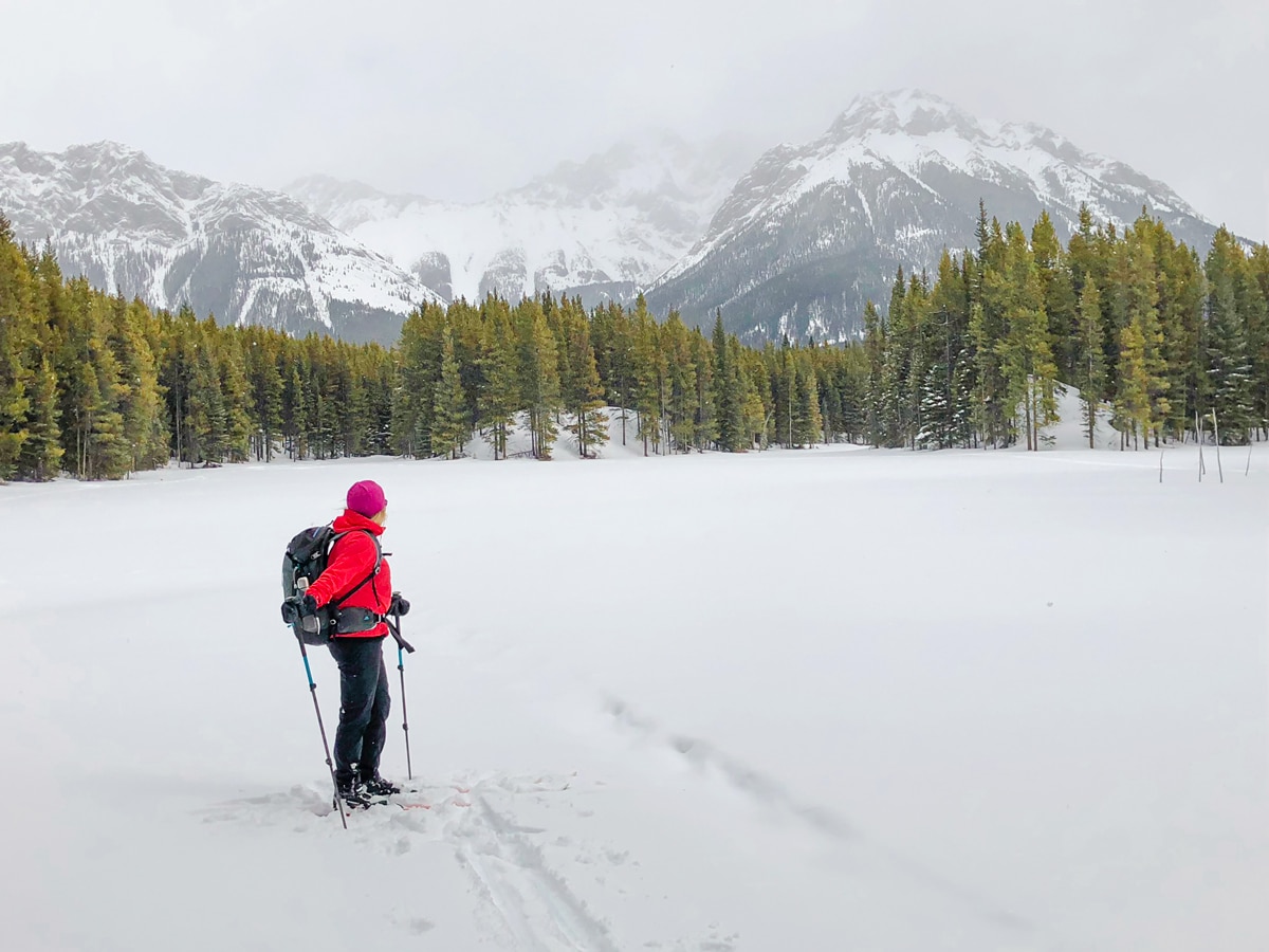 Marl Lake on Pocaterra XC ski trail near Kananaskis and Canmore