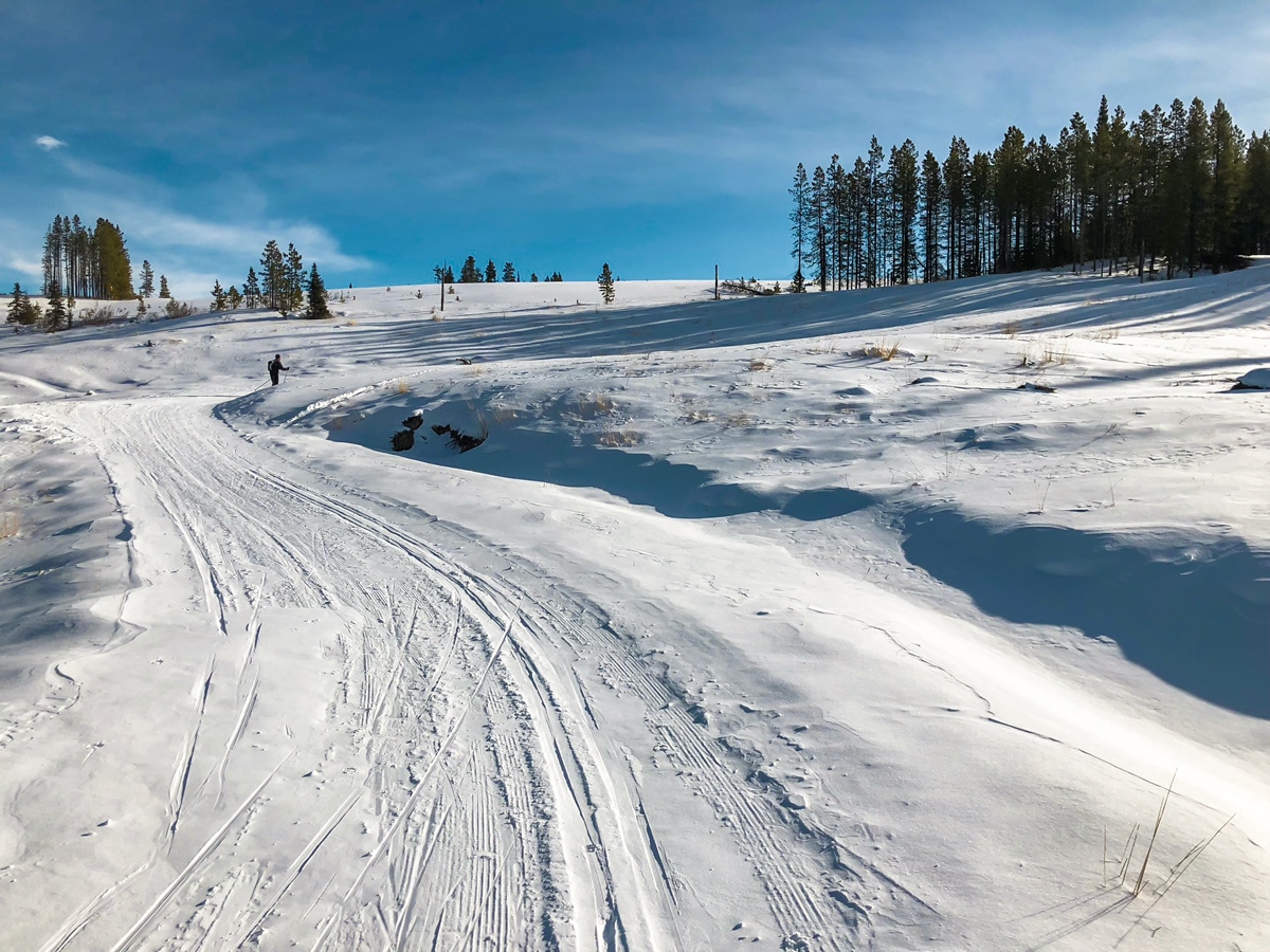 Pretty views on West Bragg Creek XC ski trail near Kananaskis, the Canadian Rockies