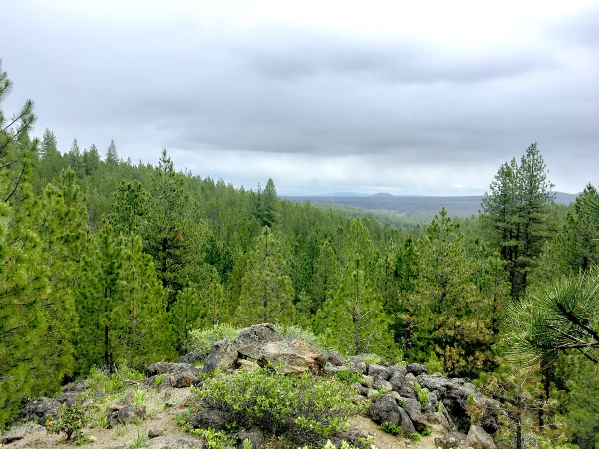 Beautiful views on Tyler's Traverse mountain biking trail in Bend, Oregon