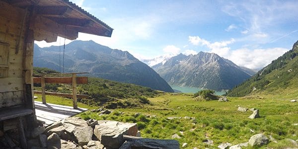 Scenery on Friesenberghaus & Olpererhütte hike near Mayrhofen, Zillertal Valley, Austria