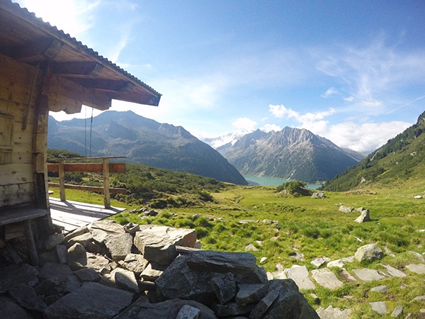 Scenery on Friesenberghaus & Olpererhütte hike near Mayrhofen, Zillertal Valley, Austria
