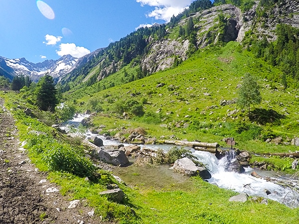 Scenery on Maxhütte hike near Mayrhofen, Zillertal Valley, Austria