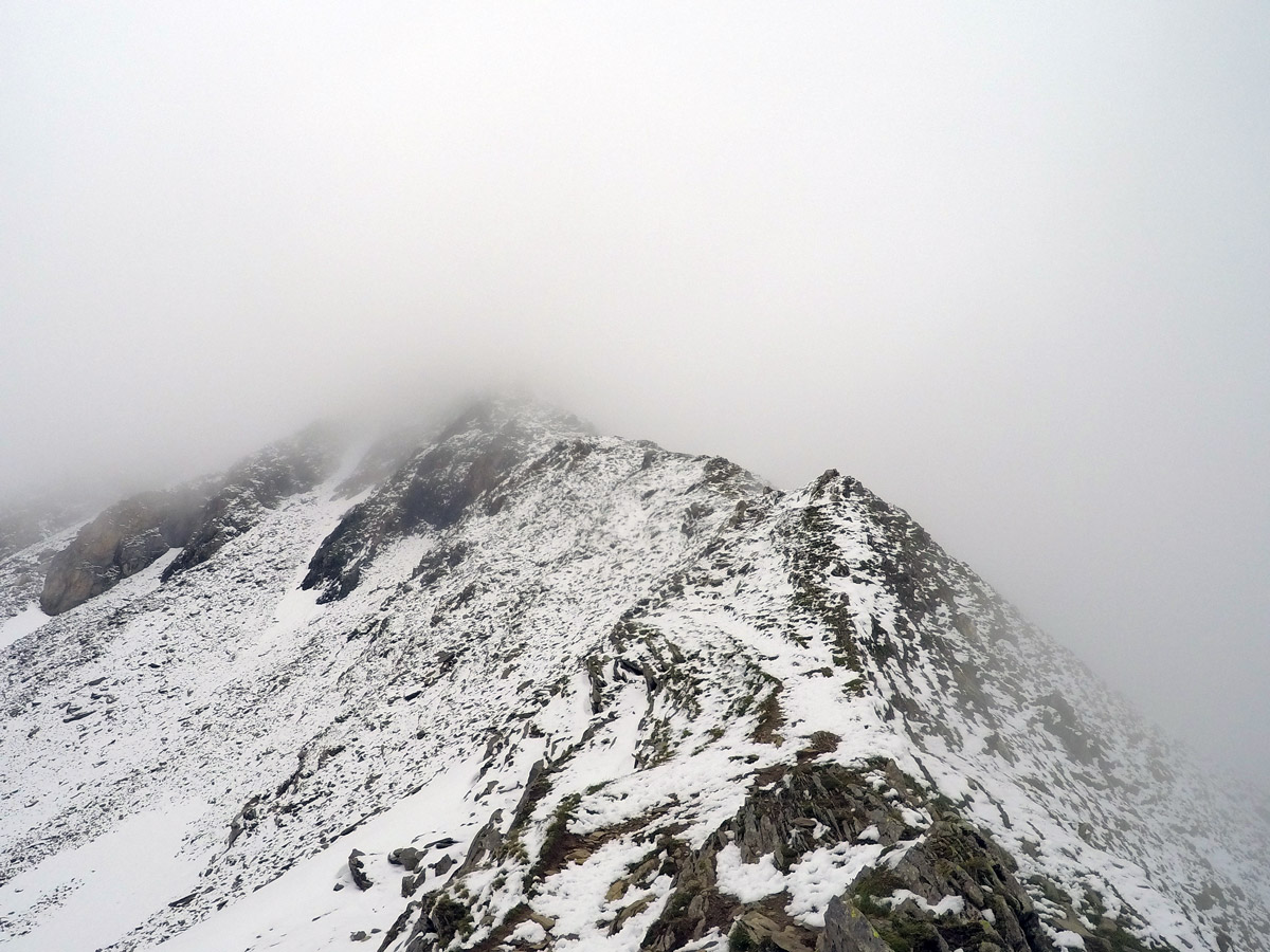 Ridge on Ahornspitze hike near Mayrhofen, Zillertal Valley, Austria