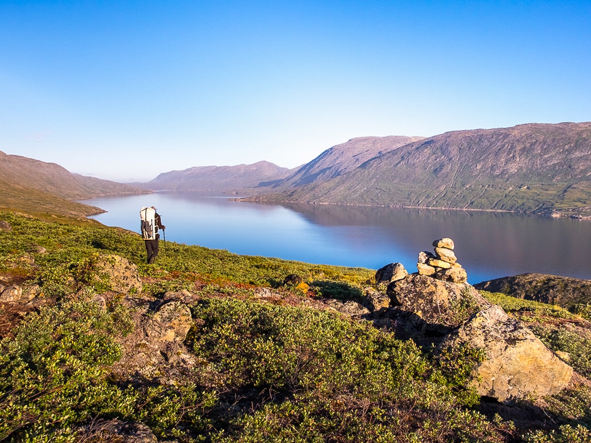 Hiking along Kangerlussuaq Tulleq Fjord on Greenland’s Arctic circle trail