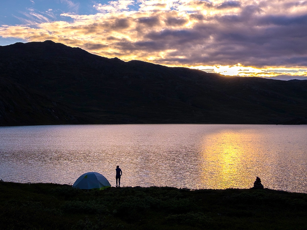 Wild camping on day 5 on Greenland’s Arctic circle trail