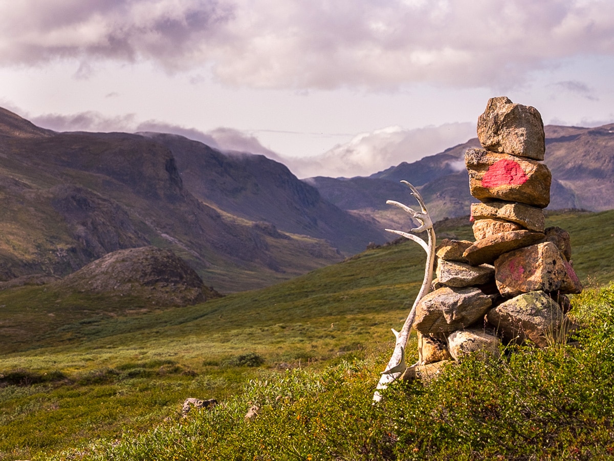 Typical cairn on Greenland’s Arctic circle trail