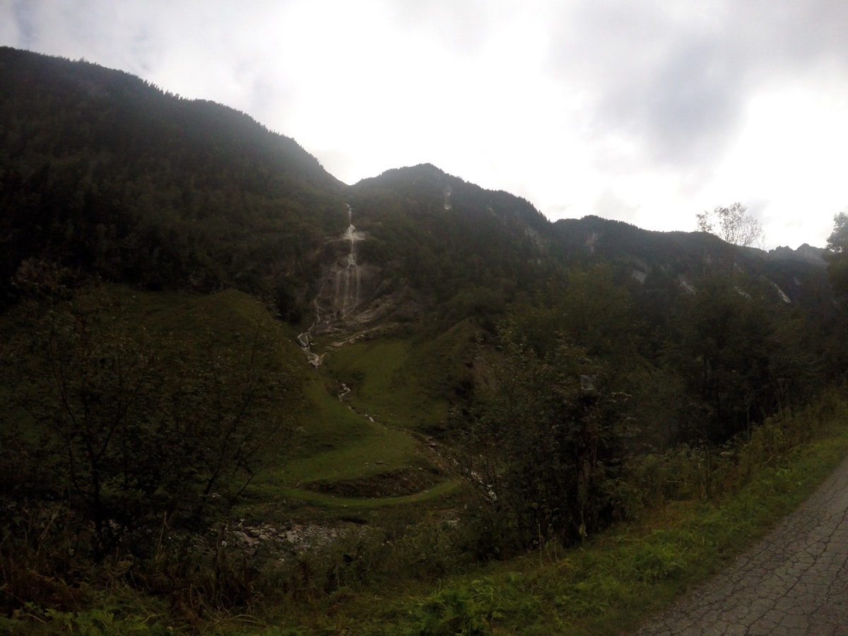 Trail of Berlinerhütte over Mörchnerscharte hike near Mayrhofen, Zillertal Valley, Austria