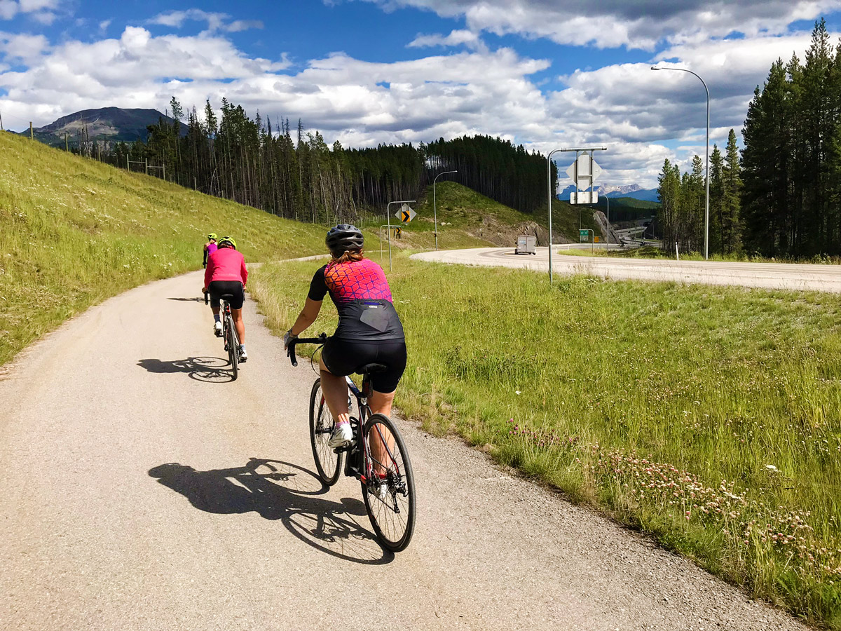 Cycling to Lake Louise on Jasper to Banff road biking trail