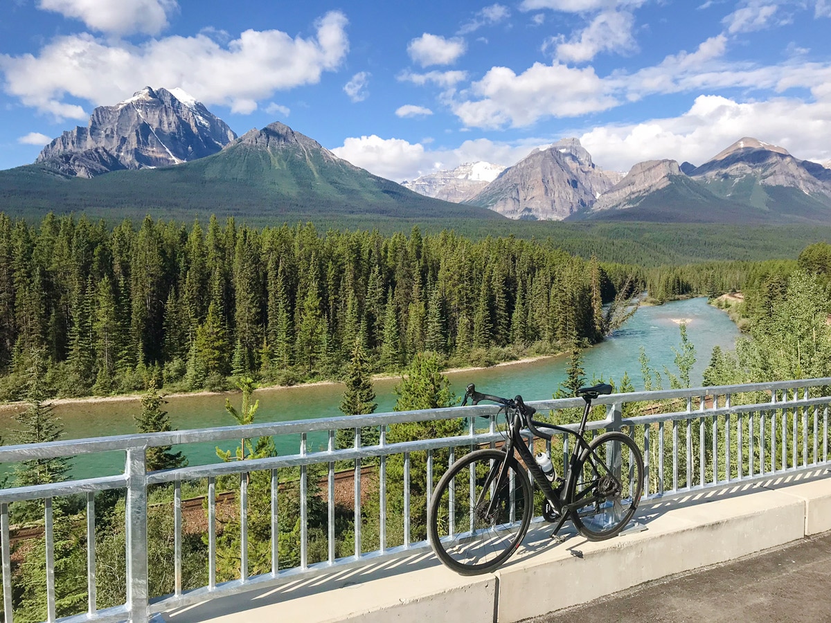 Jasper to Banff road biking route has lots of opportunities to rest