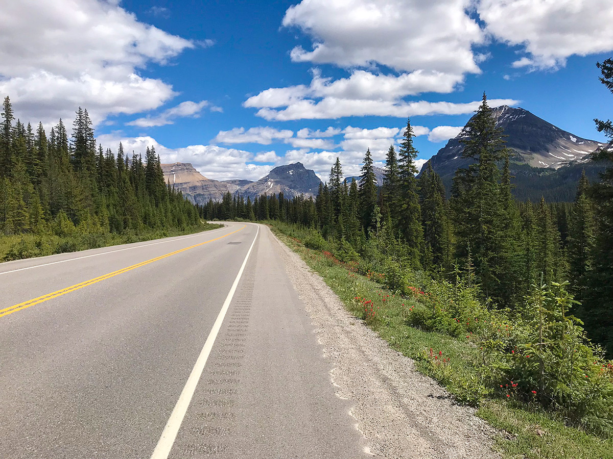 Great scenery on Lake Louise to Bow Summit and Back road biking route in Banff National Park