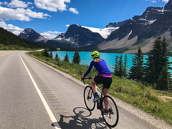 Road Biking Trail from Lake Louise to Bow Summit