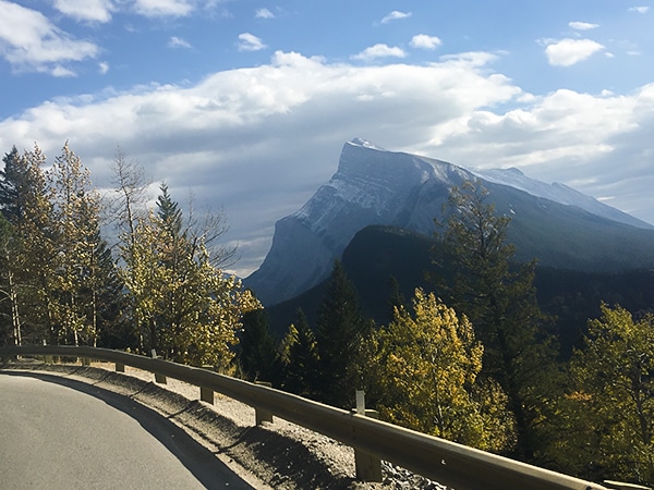 Scenery on Norquay Road road biking route in Banff National Park, the Canadian Rockies