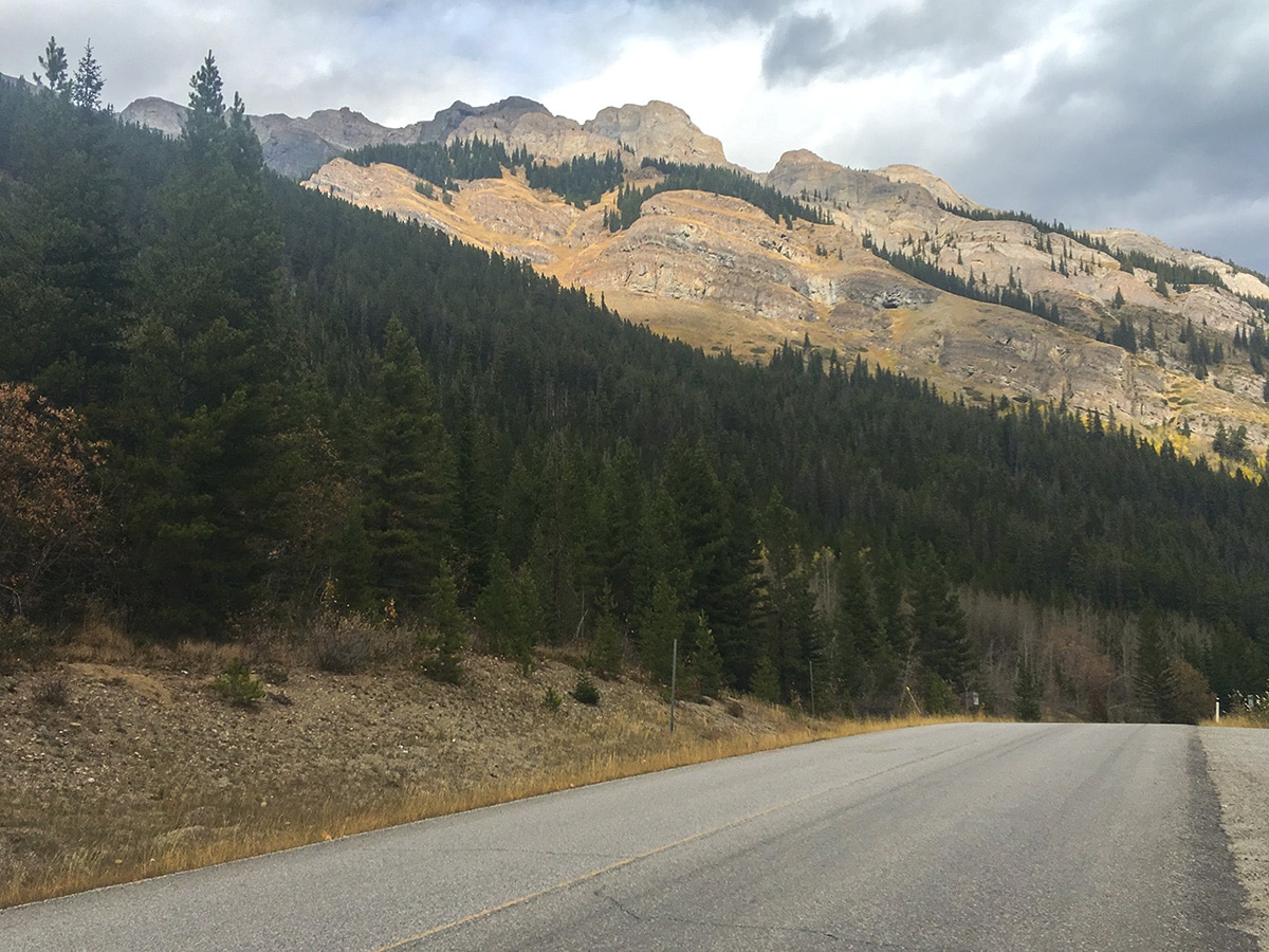 Trail of Sunshine Road road biking route in Banff National Park