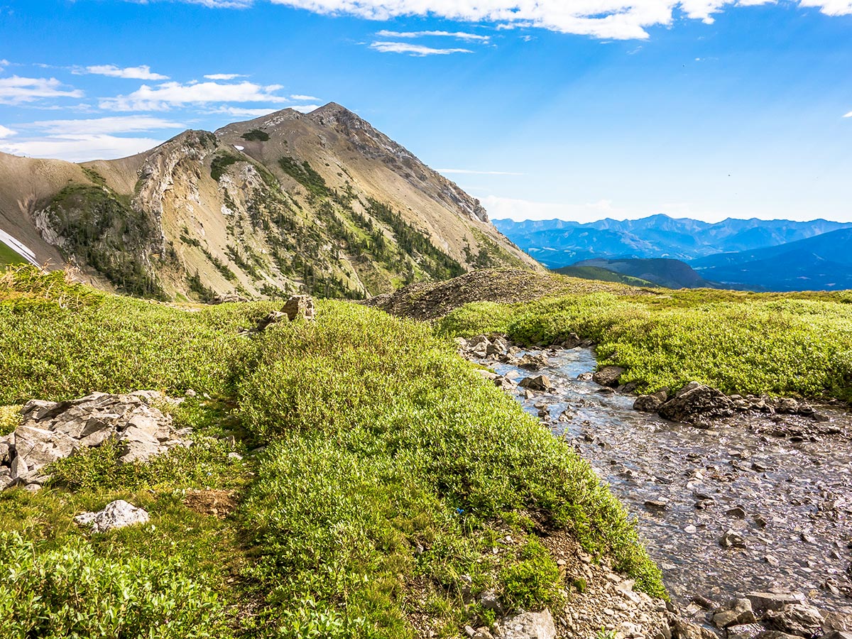 Views of Mount Coulthard scramble in Castle Provincial Park, Alberta