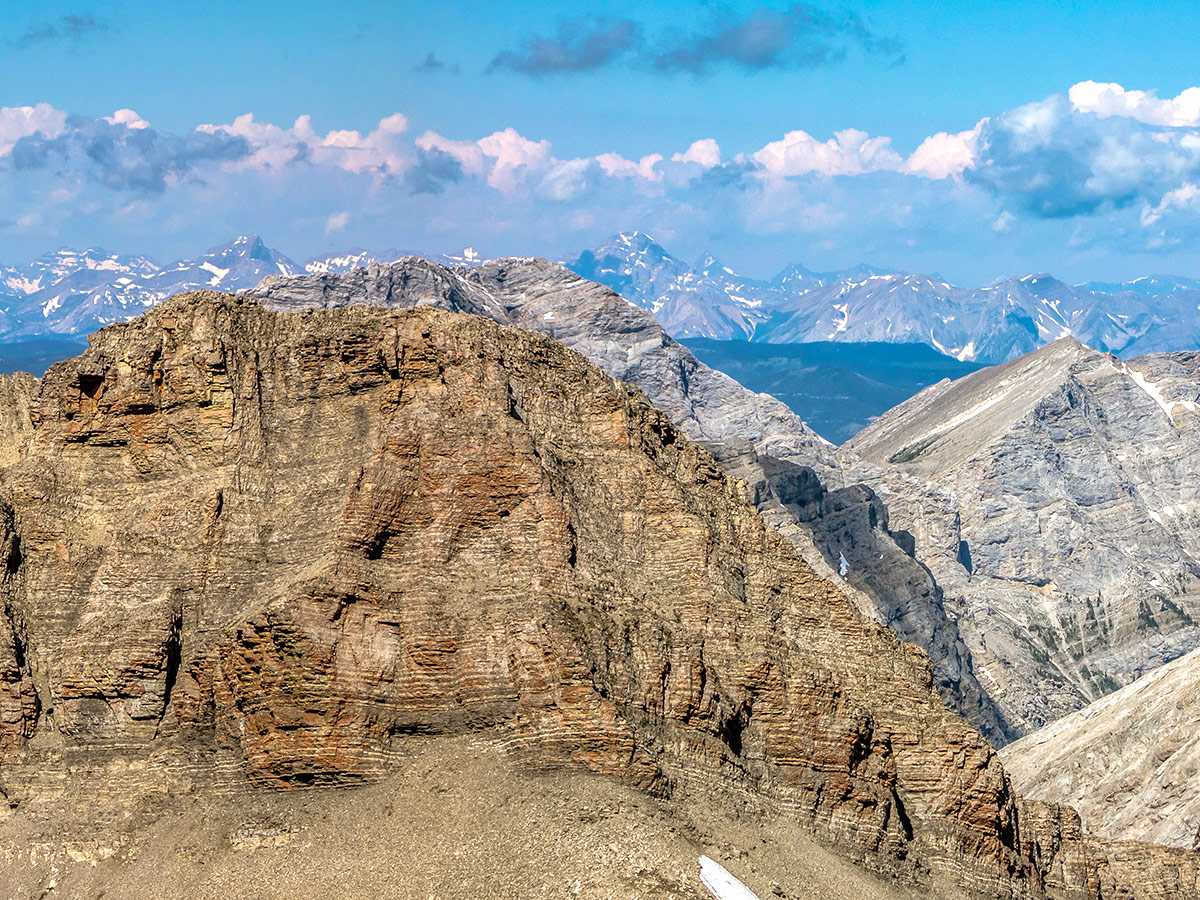 Peak views on Mount Coulthard scramble in Castle Provincial Park, Alberta